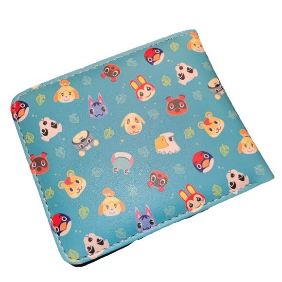 Animal Crossing Characters Teal 4.5" Bi-Fold Wallet -Gamercore Update ACNH Fun - Picture 2 of 7